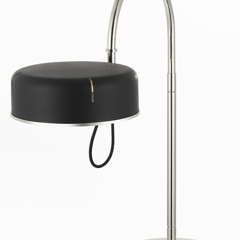 Thomas O'Brien Oso 25" Arc Table Lamp, Silver, Black