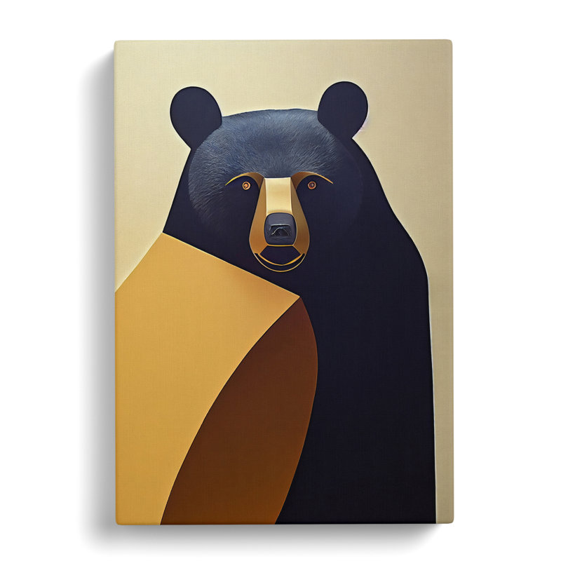 Traditional Bear No.3 Abstract - Wall Art, Wrapped Canvas, 60cm H x 40cm W x 3cm D, No Matte