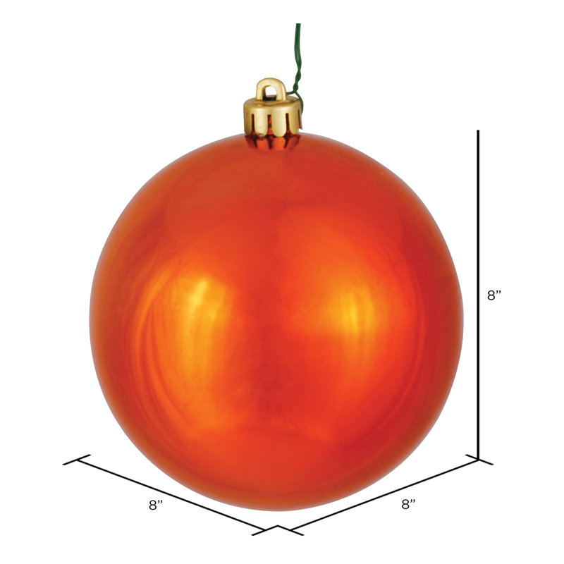 Décoration de boule décorative des Fêtes, 8", Orange bruni