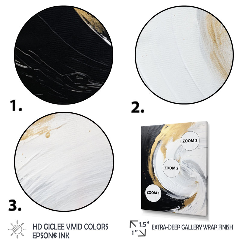 Essentiel, nature de l'alchimie, abstrait or noir - reproduction d'art sur toile, 40" H x 30" W, Cadre flottant noir