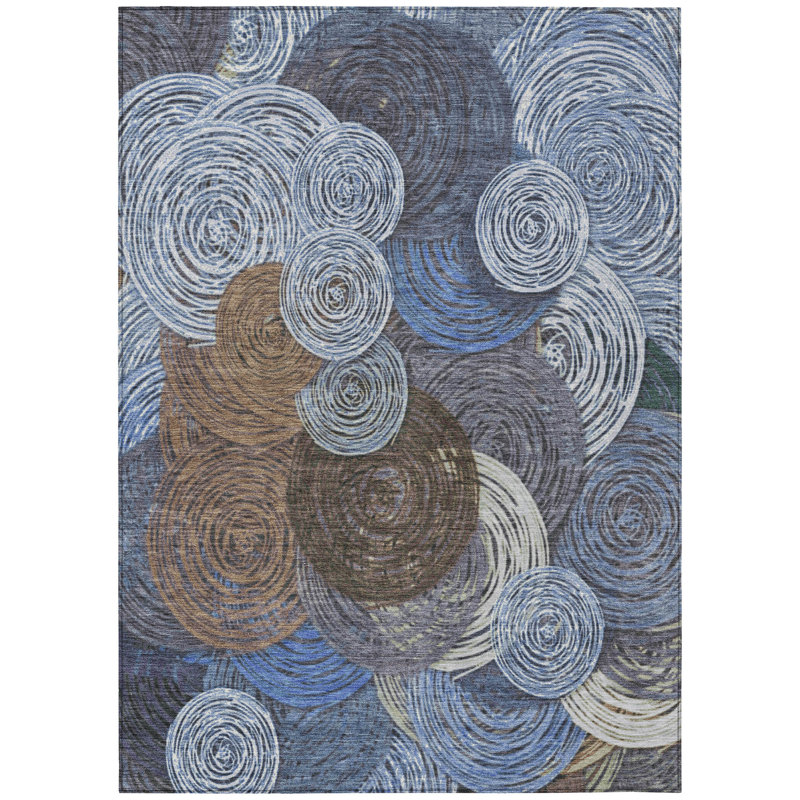Machine Washable Indoor/Outdoor Jenning ACN2267 Geometric Rug, Rectangle 10' x 14'