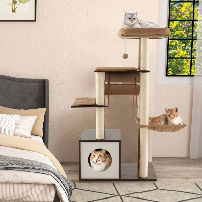 127cm H Cat Tree, Brown