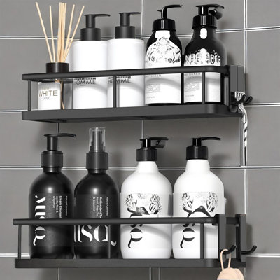 3Pack Adhesive Shower Caddies Rustproof No-Drill Organizer Set