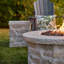 Couvercle de réservoir de propane en pierre Scottsdale et table d'appoint beige par Real Flame