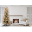 Sapin de noël artificiel blanc 7,5 pi vert/sapin de noël artificiel avec 1200 couleur blanc chaud et lumières multicolores