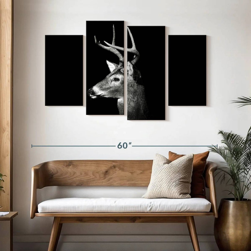 Brampt White Tailed Buck, 32"H x 52"W