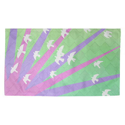 Tapis de porte d’intérieur oiseaux et soleil dégradé Fawcett
