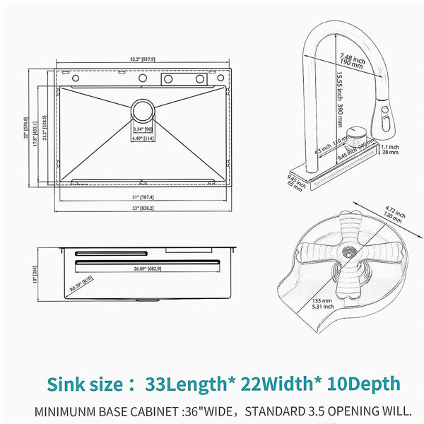 Dimensions du produit