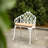 Tulip Patio Garden Bench Metal Park Bench Cast Aluminum Outdoor Furniture With Floral Rose For Patio,Park,Lawn,Yard With Cushion-617577285
