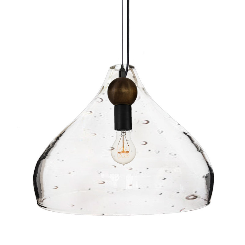 Pendentif 1 Lumière goutte d'eau, Noir