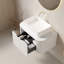 Meuble-lavabo de salle de bain 30 po avec lavabo, armoire de rangement de salle de bain à bordures courbes et flottantes avec tiroir, lavabo rectangulaire en céramique blanche, sans robinet, pré-assemblé, couleur blanche-1824884518-1824884509-1824884506