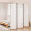 Paravent 5 panneaux vidaXL en tissu blanc 98,4 "x 86,6"-94826620-88446024-88446018