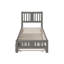 Lit plateforme en bois massif Anakin avec lit gigogne assorti-63783812-63783811