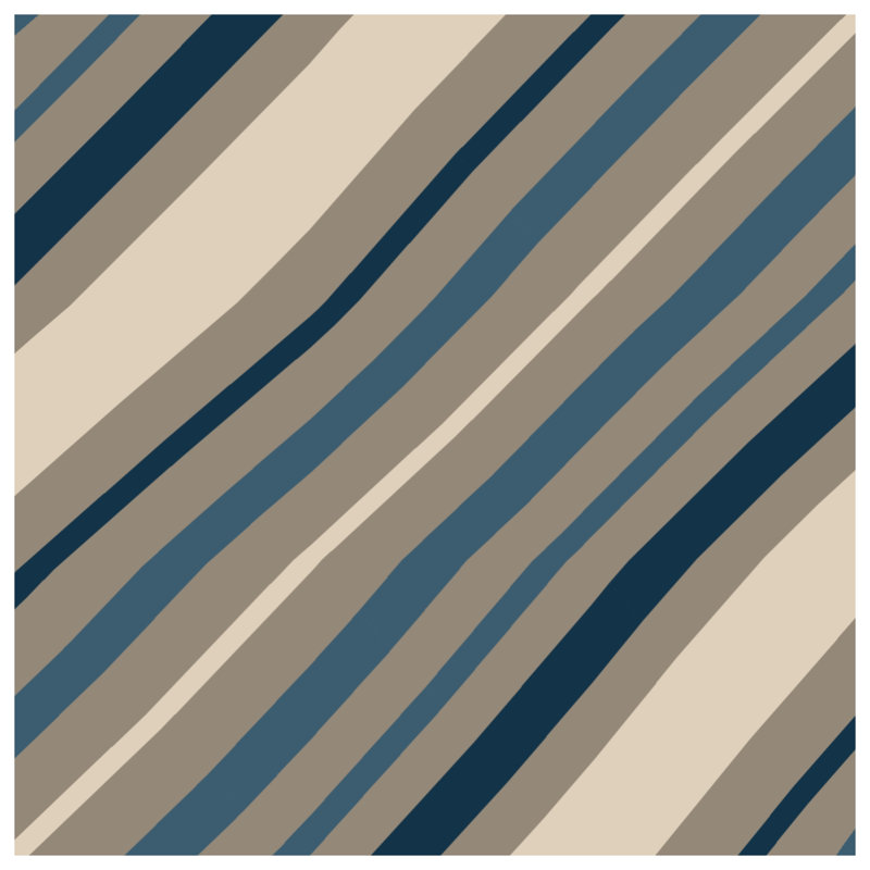 Tapis de bain à rayures diagonales, L 34 po x L 21 po