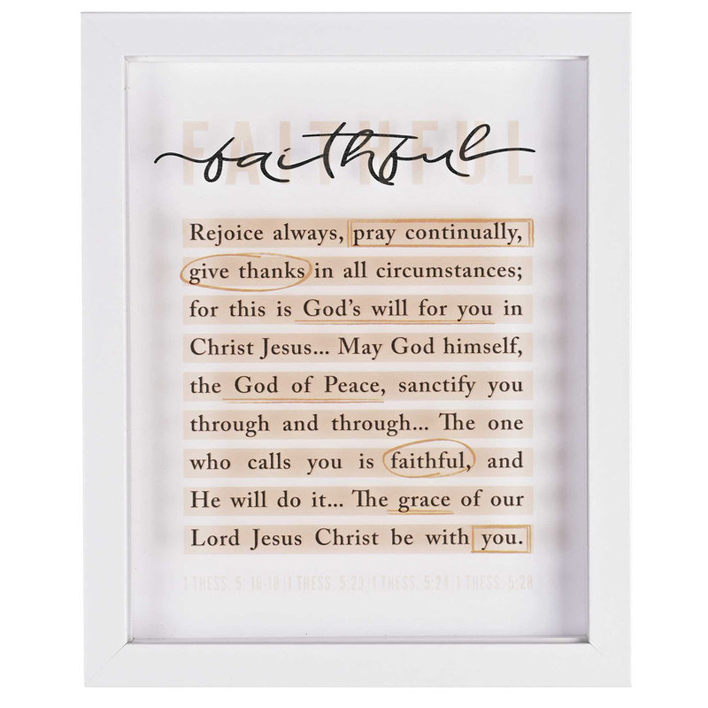 Framed Art Faithful 8X10