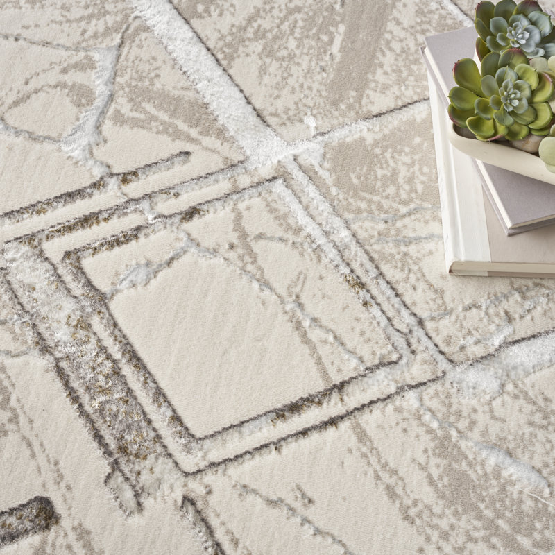 Affie Geometric Area Rug, Rectangle 274 x 366cm