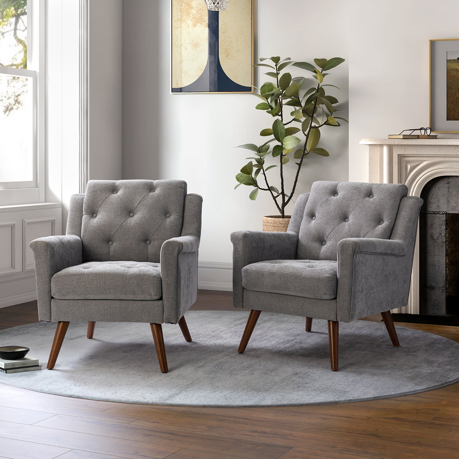 Wade Logan® Avaeya Upholstered Armchair & Reviews | Wayfair