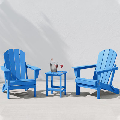 Chaise Adirondack pliante en plastique pour 2 personnes avec table Laguna