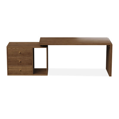 Bureaux rectangulaires en bois massif noyer