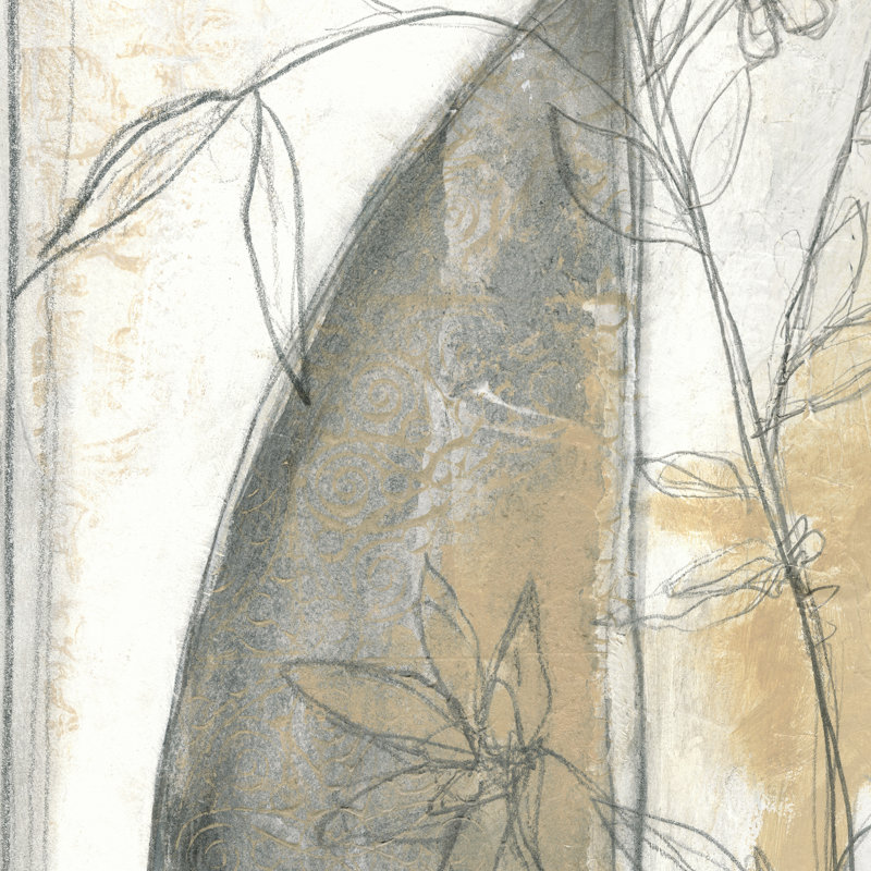 Neutral Garden Abstract III by Jennifer Goldberger - Wrapped Canvas Print, 30cm H x 30cm W