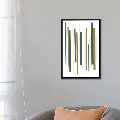 « rétro stripes no. 2 » par melissa selmin, reproduction d’impression sur toile tendue