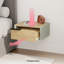  Eco Floating Bedside Table With Drawer And Metal Handle, Bedroom-1400951474