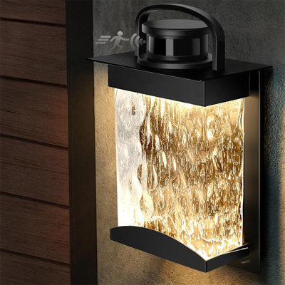 Matte Black Hardwired Integrated LED Outdoor Sconce