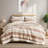 Soft Premium Polyester Bedding Sets, Stripe Textured Modern Home Comfort