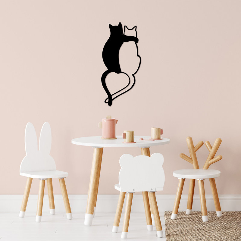 Stylish Decorative Metal Wall Accessory, Black Finish, 12.9 x 27.6 inches | 100% Metal Construction, Thickness: 0.06 inches | Perfect for Home Decor, Modern Aesthetic, Easy to Hang and Enhance Any Space