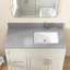Meuble-lavabo droit encastré en céramique 42 po x l 22 po x 42 po avec comptoir et comptoir Dosseret en H et trou de robinet pré-percé simple