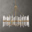 8 - Light Glass/Steel Chandelier