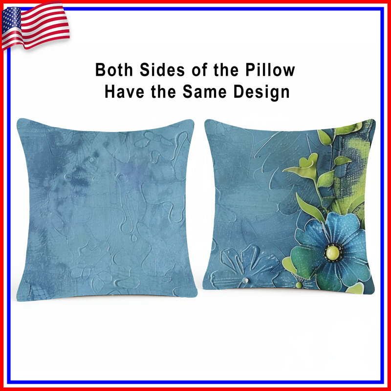 Coussin Butterfly, coussins double face Nature, 26 po x 26 po