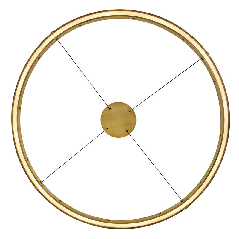 Althea 1 - Light LED Chandelier, Lacquered Brass