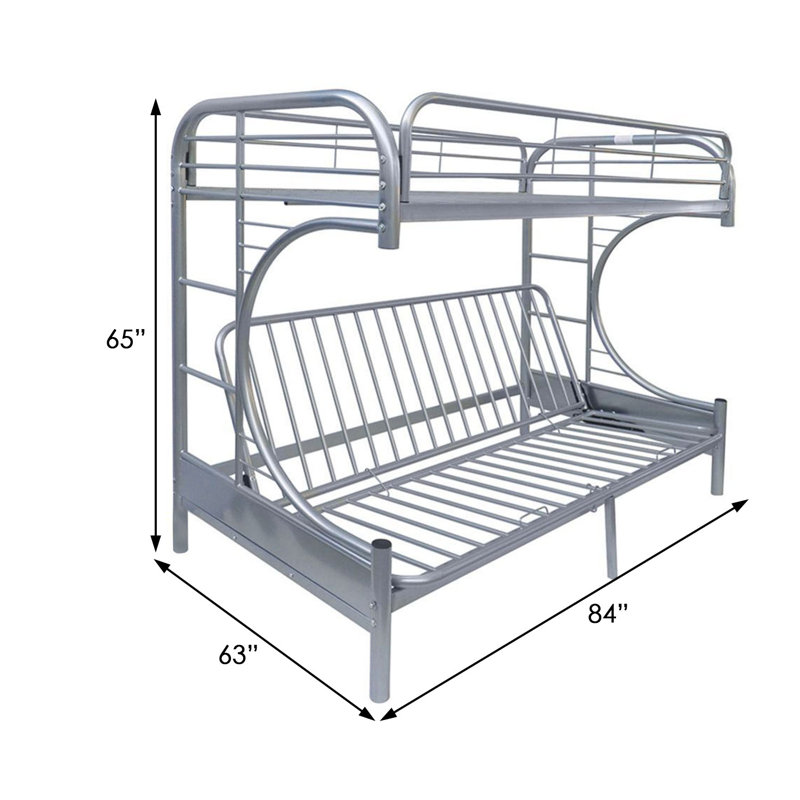 ACME Eclipse Futon Audeliz (Twin/Full), White, Twin Over Full, White