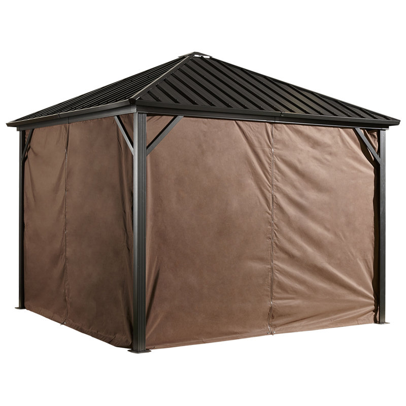 Rideaux Sojag Brown pour pavillon de jardin Dakota, polyester, H 76,77 po x l 120 po x P 120 po