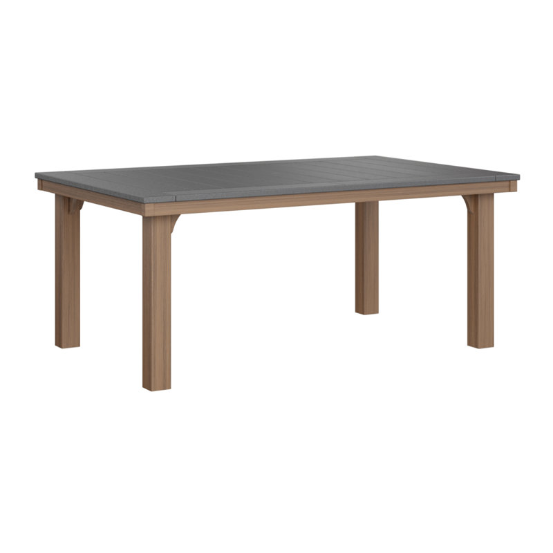 Table de salle à manger rectangulaire Berlin Gardens Homestead, Acajou antique, Gris fumée