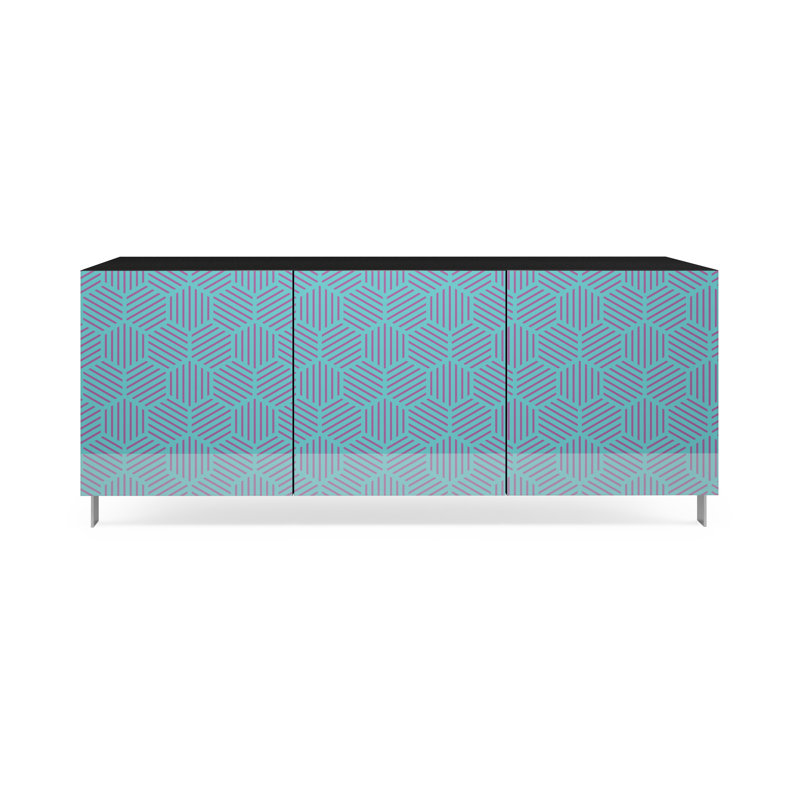Bahena 3 - Door Rectangle Accent Cabinet, Blue
