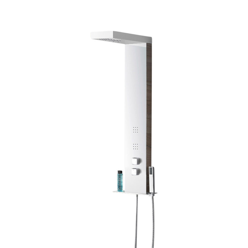 Panneau de douche en acier inoxydable 47 po avec pomme de douche à pluie