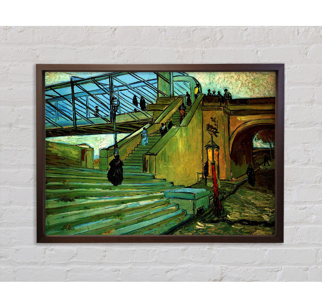 Van Gogh Die Trinquetaille-Brücke - Einzelner Bilderrahmen Kunstdrucke auf Leinwand