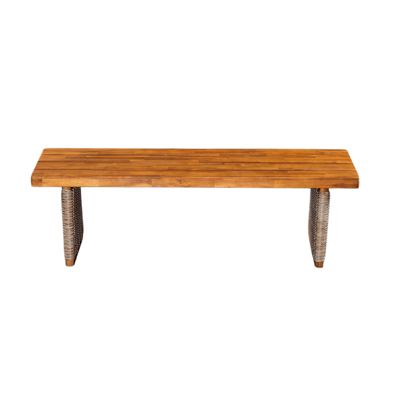 Outdoor 1Pcs Acacia Wood Bench, Brown