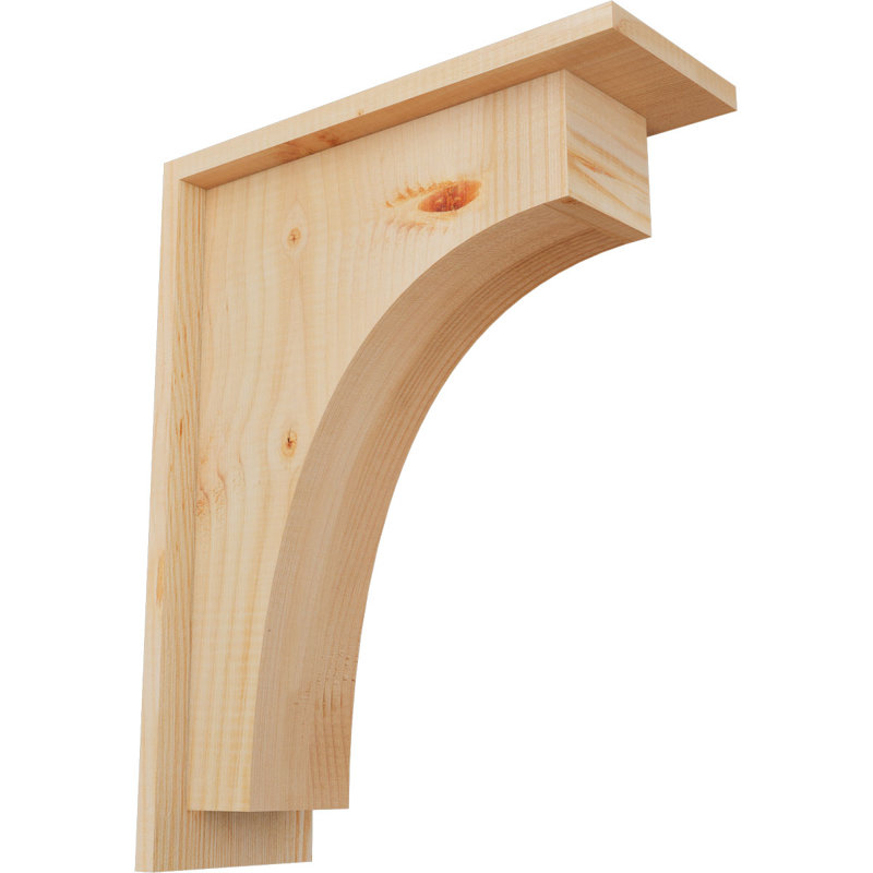 Corbeau Huntington avec plaque arrière, H 18 po x l 5,5 po x P 14 po, Sapin de Douglas, Lisse