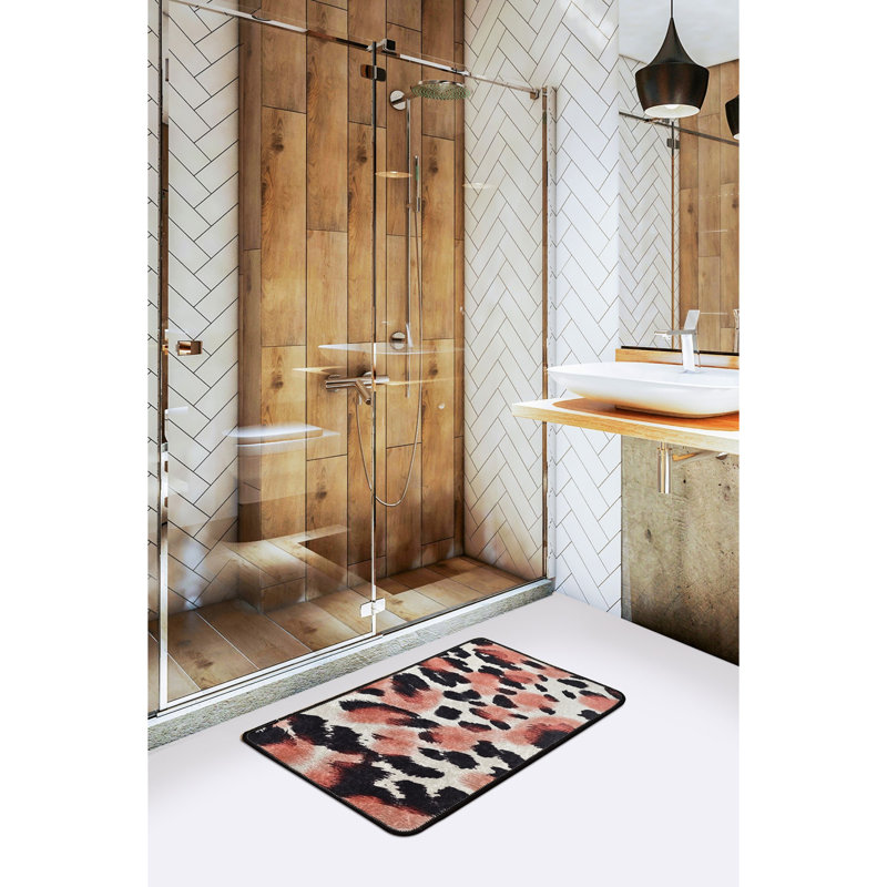 Tapis de bain antidérapant 100% polyester, 15,8 po x 23,6 po | Antiallergique, anti-poussière et anti-taches, 20,5 oz / m² | Lavable à la machine, facile d'entretien | Idéal pour les salles de bain, design élégant et fonctionnel