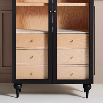 Solid Wood Double Door Storage Cabinet