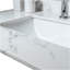 Dessus de meuble-lavabo en pierre Montary blanc de 37 po avec un lavabo rectangulaire encastré en céramique et un trou de robinet simple Montary