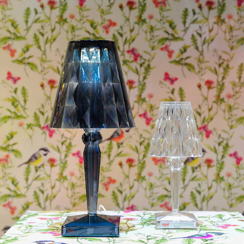 Big LED Table Lamp, Light Blue, Plug In