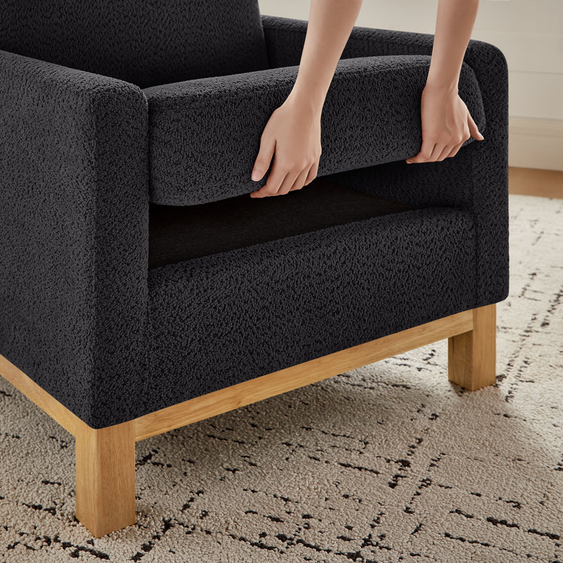 Fauteuil d'appoint 29,53 po Deodhar, Mélange de polyester gris