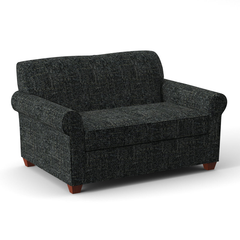 Finn 59" Rolled Arm Loveseat, BM Cherry, Connelly Crow