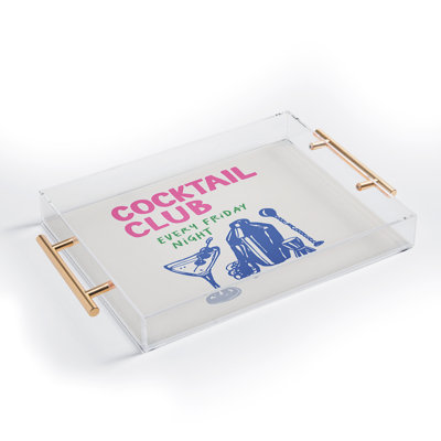 April Lane Art Cocktail Club Acrylic Tray