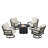 Ferrol 4 - Person Patio Conversation Set with Cushions-70143444