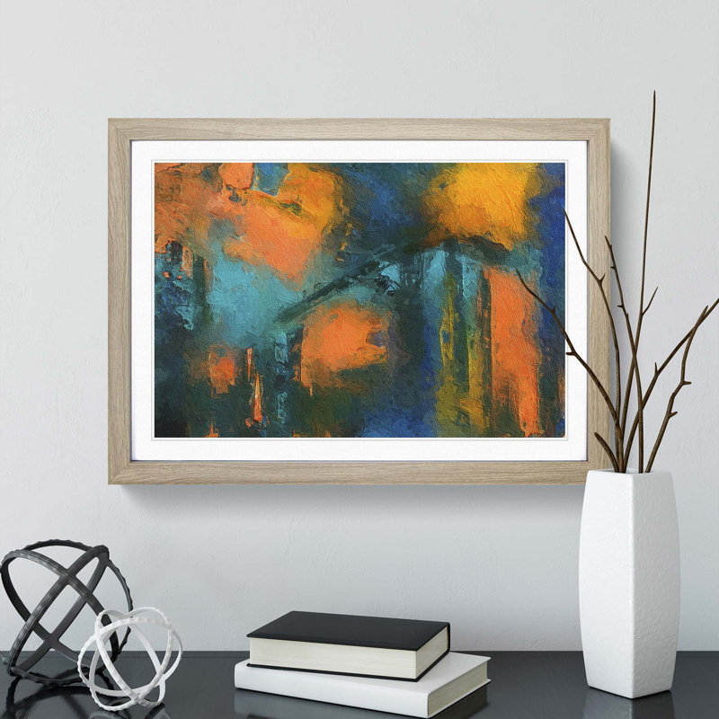 Abstract Vol.59 by S.Johnson - Single Picture Frame Print, Oak Framed, 33cm H x 45cm W x 2cm D